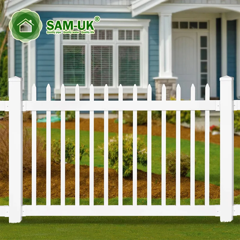 Customized wholesale family garden privacy vinyl pvc decorative white fence sheep yard bamboo panel fence garden