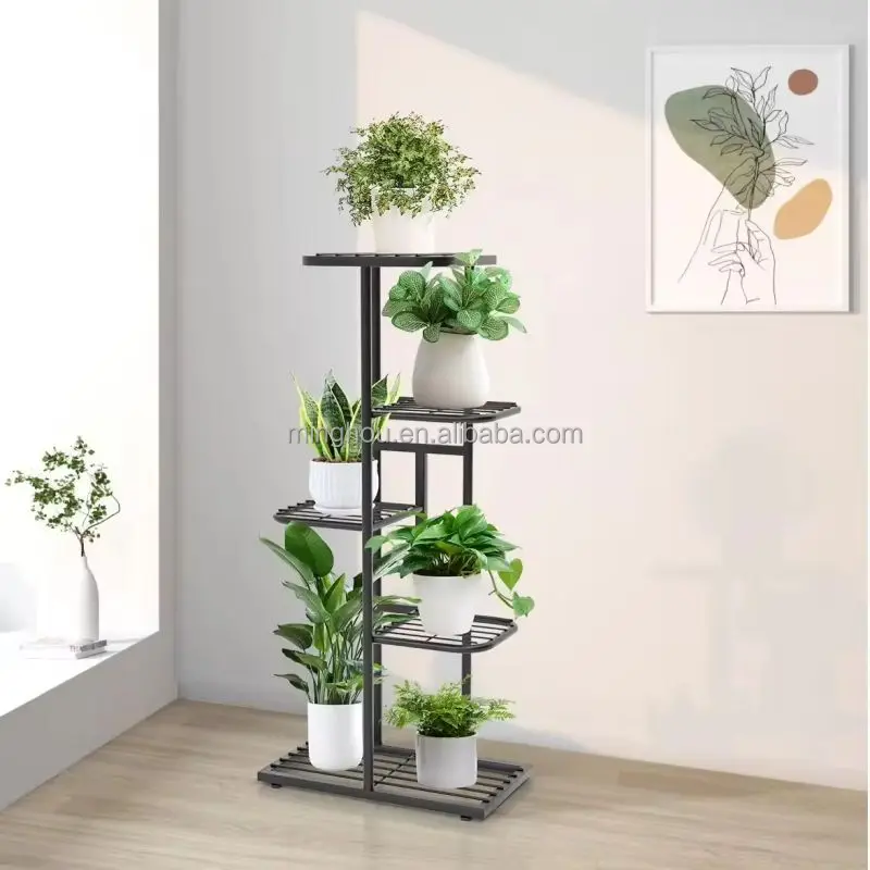 Plant Display Stand  Indoor Outdoor Six Layers Seven Flower Pots iron Plant Stand