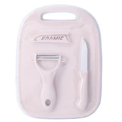 Wholesale hot sale knife set fruit knife anti-overflow cutting board multi-purpose peeler stainless steel knife three-piece set