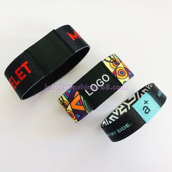 Custom Design Elastic Hand Band Smart Door Lock Sublimation Printed NFC RFID Wristbands Elastic