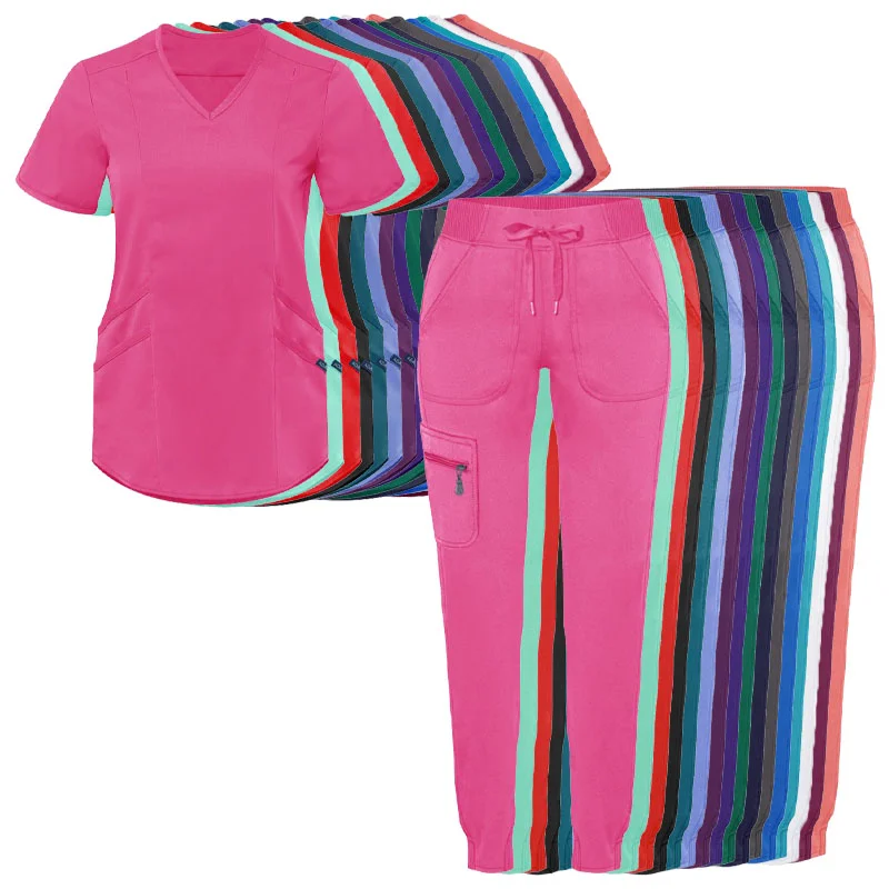 Factory Direct Plus Size Work Joggers Scrubs  Custom Comfortable Nurse Scrubs Uniforms Sets