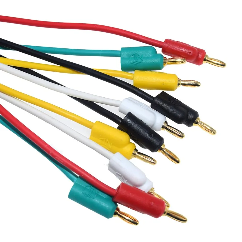 Высококачественные мини золотые 2 мм Тестовые провода вилки типа «банан» Штекерный Штабелируемый Соединительный шнур провод