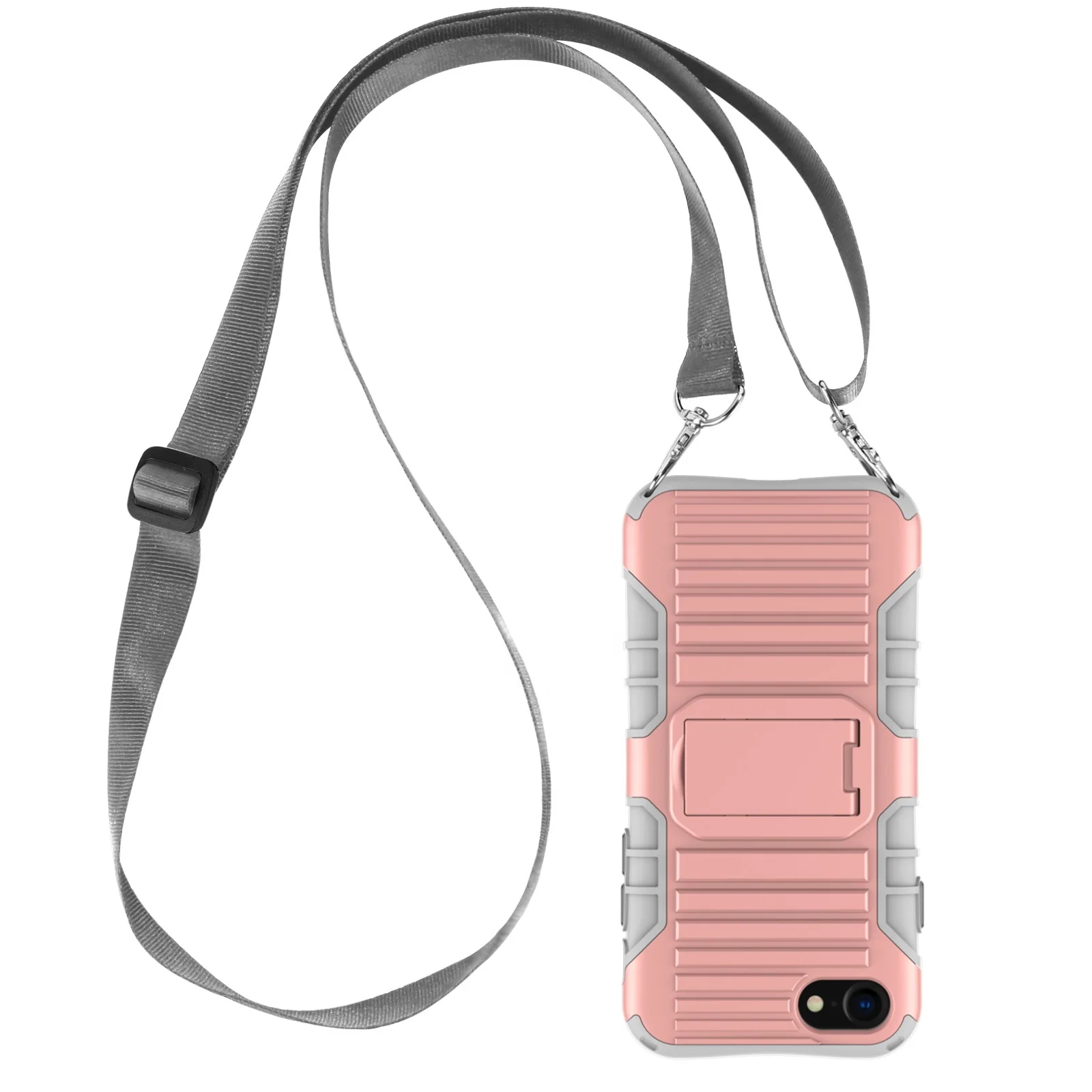 Для iPhone 8 Телефон Чехол Ожерелье Ремешок Мобильный Чехол Kickstand Смартфон Защитный Чехол для iPhone SE 2020