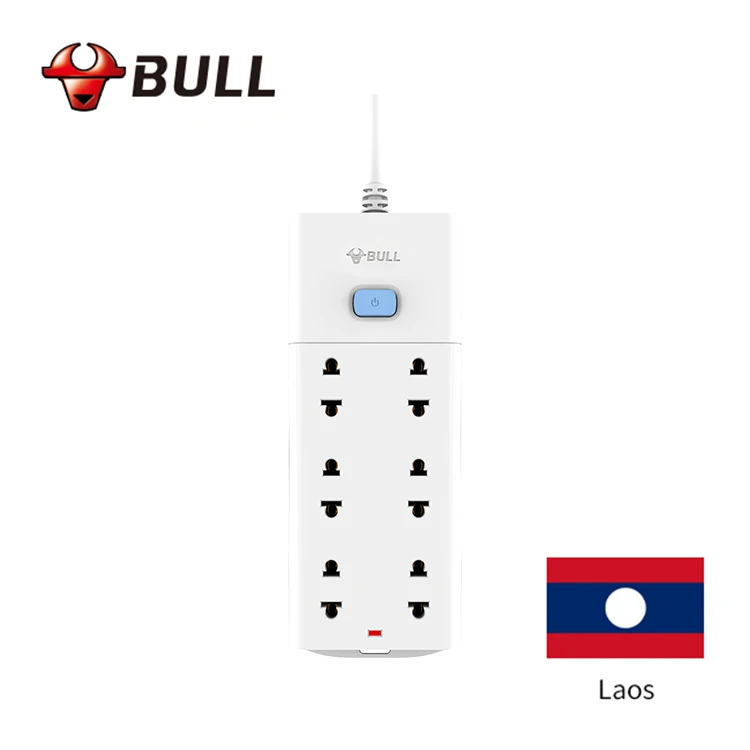 Wholesale China trade Laos USA standard 6 way 3 m power cord power multi plug extension cord electrical switch sockets stirp
