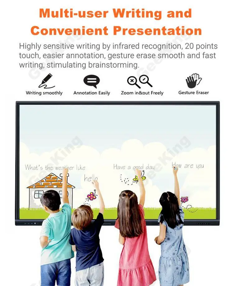 4K Interactive Flat Panel Conference Portable Electronic Digital Smart White Board