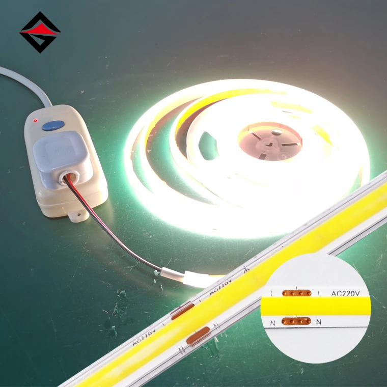 high voltage COB led strip silicone ip67 cob tape light AC220V 230V 127V offer