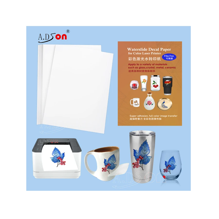 Transparent Waterslide Decal Paper For Laser Printer Removable Plastic   Film Free Water Slide Transfer Printable Paper