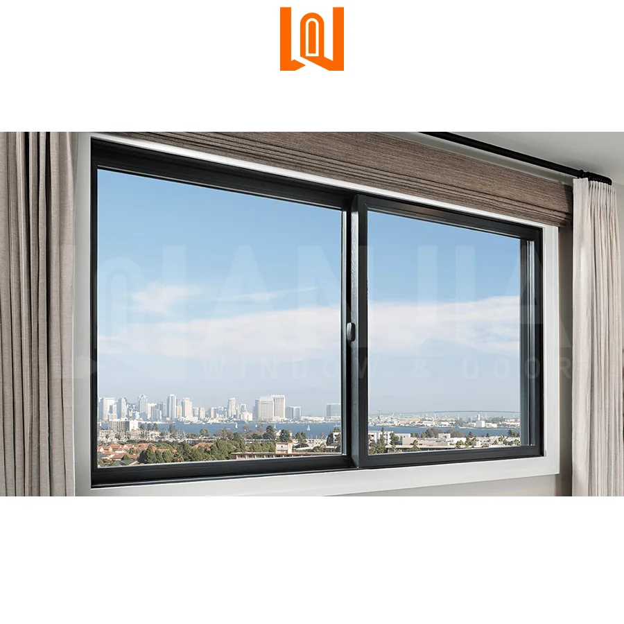 Waterproof residential glass window hurricane impact aluminium sliding windows double glazed sliding windows