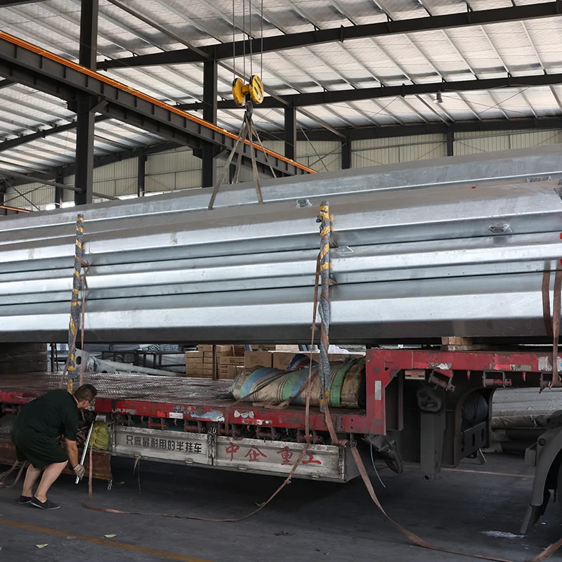 Rust proof zinc layer Galvanised Communication pole High temperature baking paint Hot Dip Galvanized 31m high mast pole