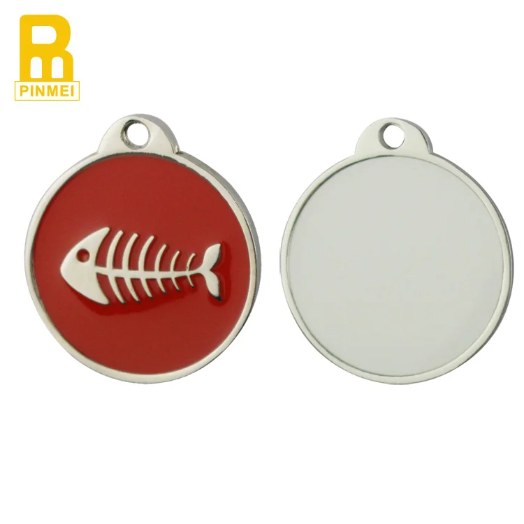 Wholesale New Arrival Custom Shape Print Logo Metal Pet Id Dog Tag For Dog