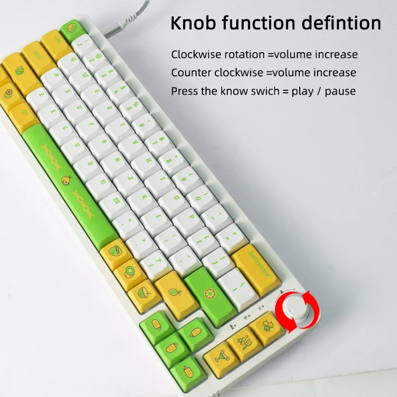 DIY Moded AF670 BT5.0 2.4Ghz Wireless Keyboard RGB Gaming Mechanical Keyboard With Knob Volume