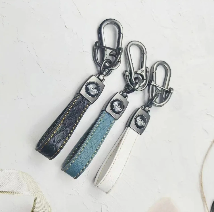Metal&PU key chain for VW Toyota Honda Chevrolet Hyundai car key keychain with logo