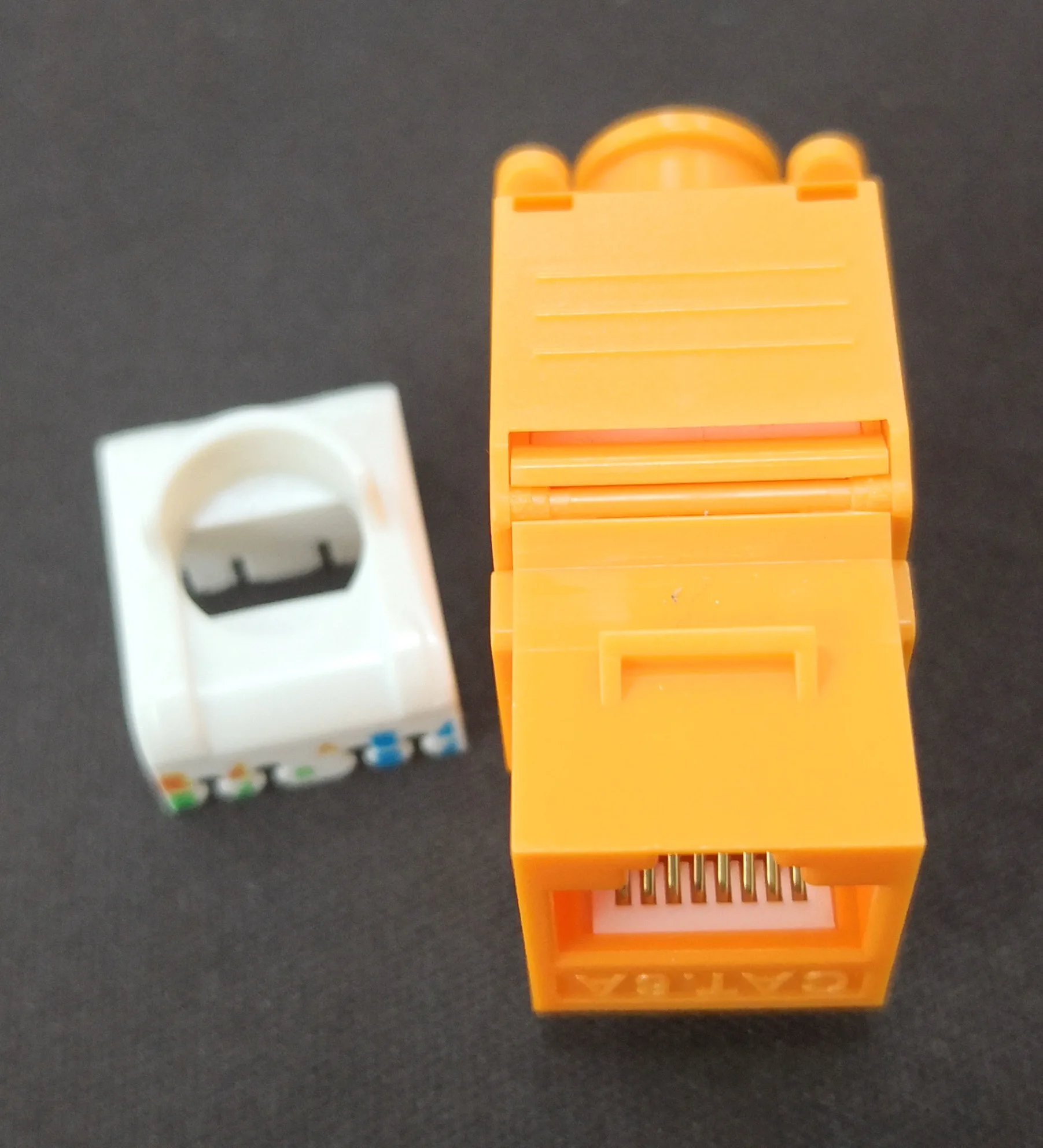 Colorful UPT connector rj45 Toolless Keystone Jack Non-shielded 180 Degree CAT6 & CAT6A