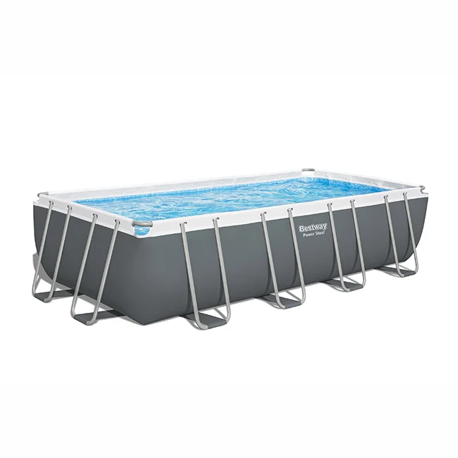 Bestway 56466 Large 5.49mx2.74mx1.22m Rectangular Large Frame Outdoor Above Ground Swimming Pool set