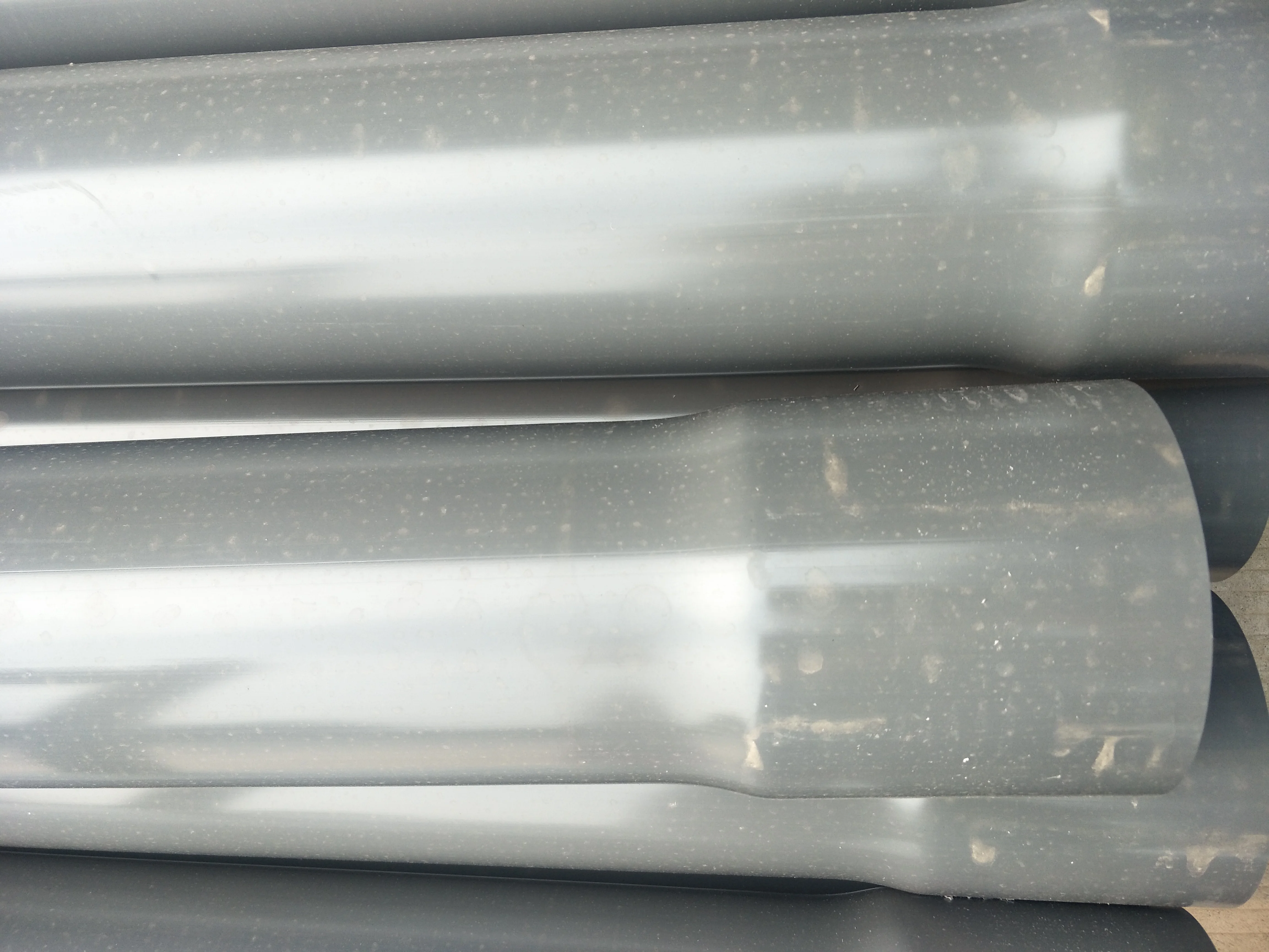 recycled plastic tube drain pipe food grade flexible sewer water 4 inch black white color