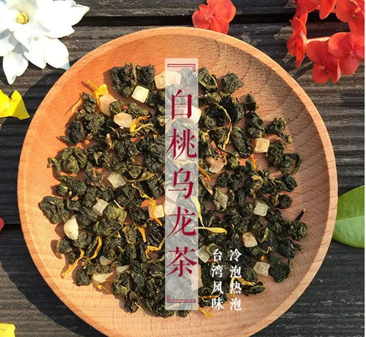 Puer Chinese best flavor sweet peach fujian oolong tea, peach flavor fruit tea