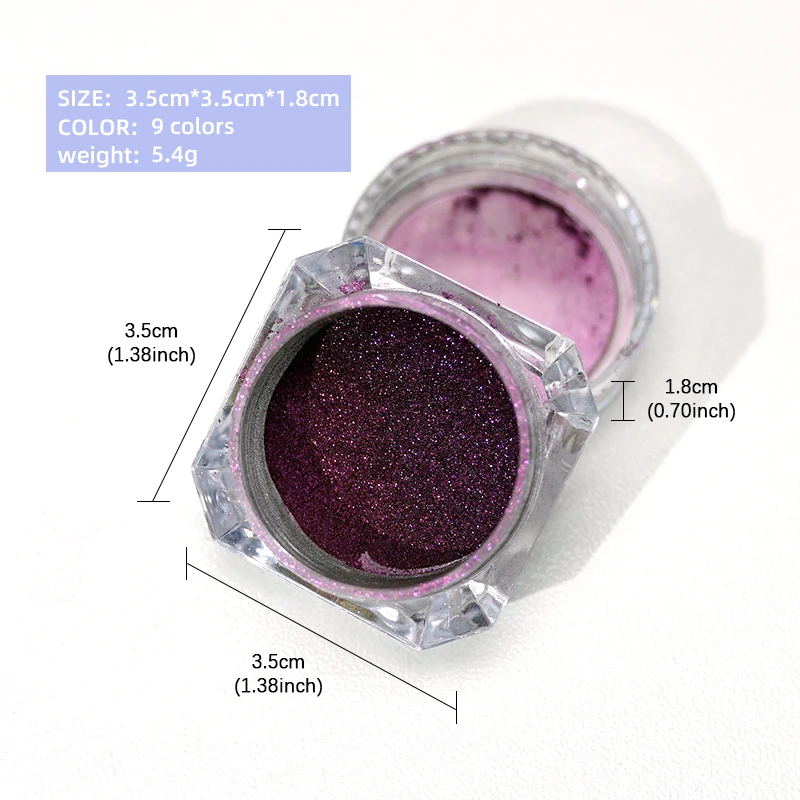 3D Chameleon Eye Shadow Custom Multicolor Iridescent Neon Powder Vegan Illusory Doublecolor Pigmented Single Palette Wholesale