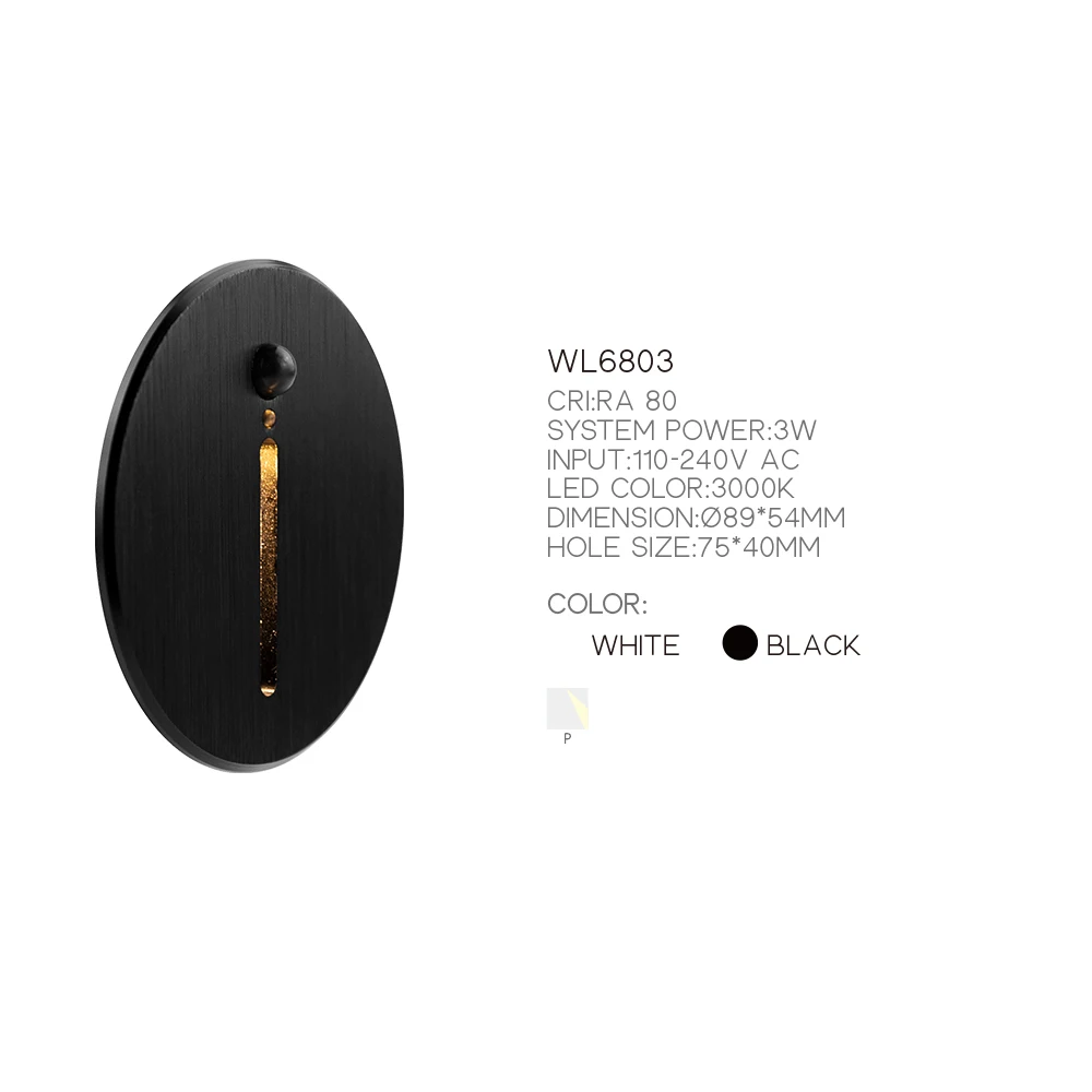 indoor waterproof IP44 mini square recessed motion sensor step lights side staircase led stair wall light