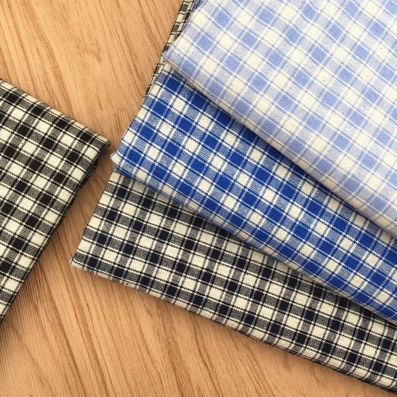 21 cotton yarn-dyed fabrics woven plaid shirts and pants  garment fabrics wholesale in stock  pure cotton yarn-dyed fabrics