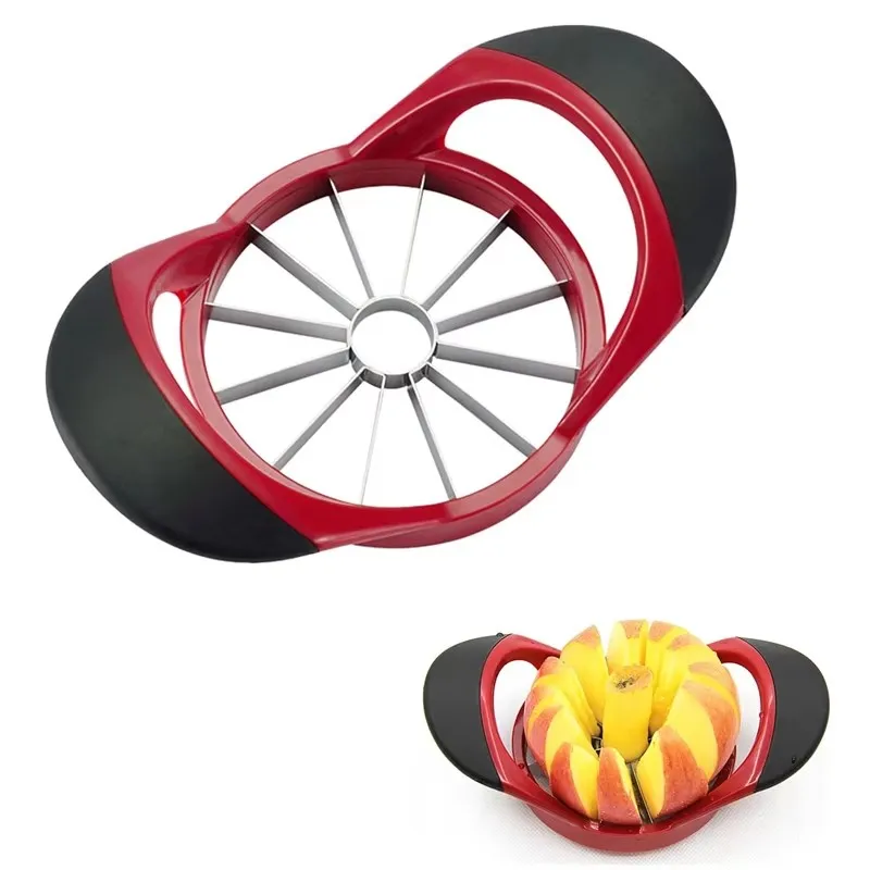 WONDERFUL Large Size 12 Bladed Stainless Steel Apple Cutter Slicer With ABS Anti-Slip Handle Fruit Slicer Cutter