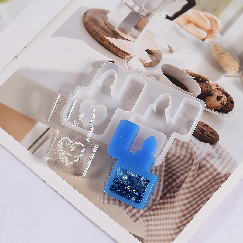 Pocket Watch Lighter Shape Keychain Mold Jewelry Epoxy Silicone Mould DIY Crafting Resin Pendant Silicone Mould