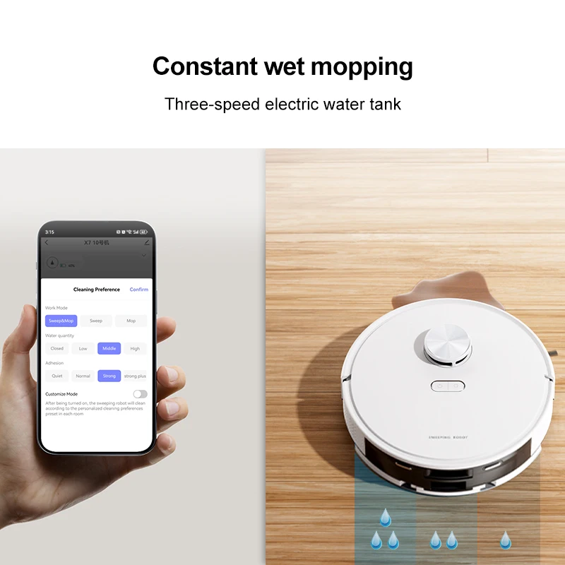 X8D Laser Navigation Dust Auto Empty Dock Smart Sweeping Robot Vacuum Cleaner Smart Robot With Mapping