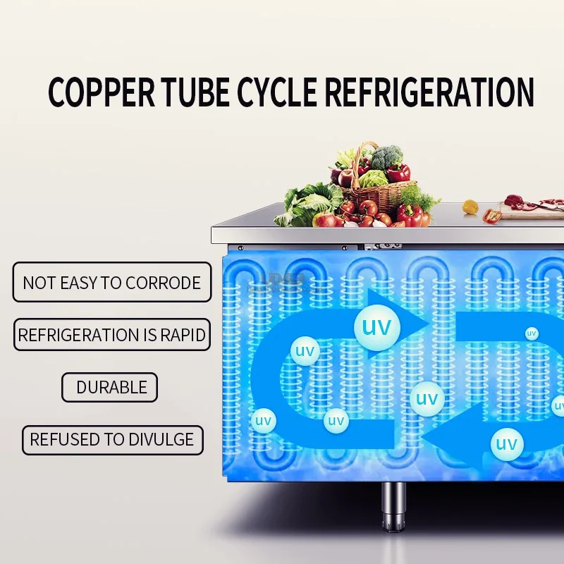 Commercial Kitchen Restaurant Workbench Refrigerator Under Counter Fridge Freezer For Sale