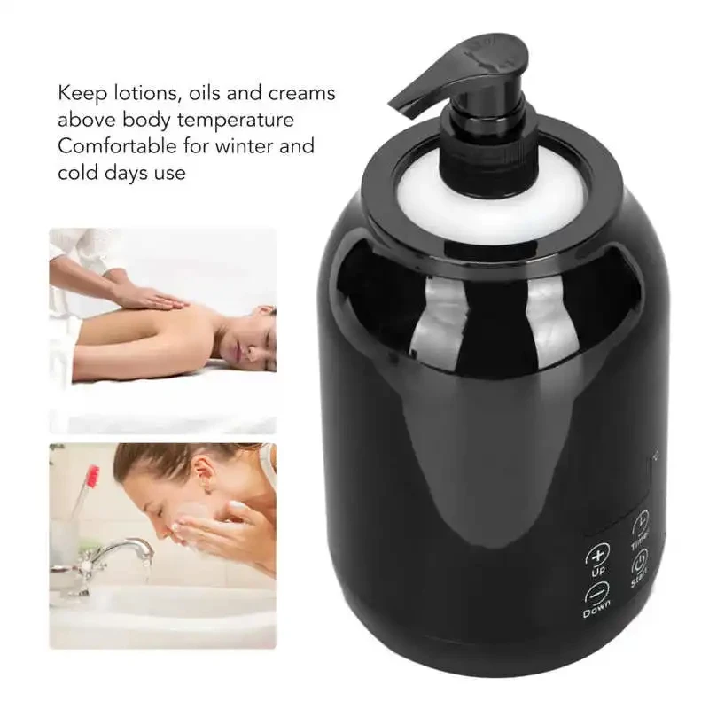 Adjustable Temperature  Massage Essential Oil Warmer Lotion Heater Bottle LED Display 2 Bottles With Timer for Massage Therapy