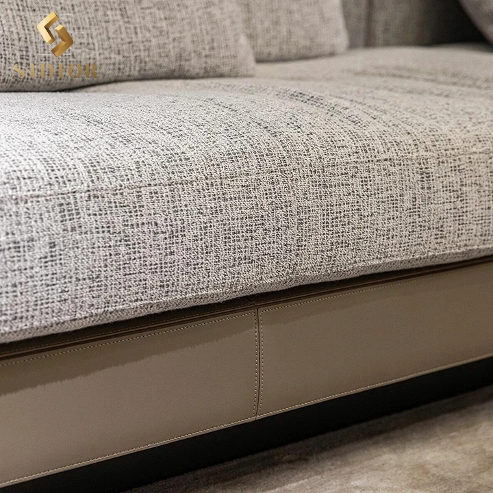 High End Italian Modern Leather Modular Sectional Villa 8 Seater Oversize Huge Big Couch Sofa Set L Shaped Corner Sofa Couch