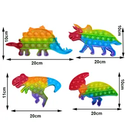 Pop Fidget Toys Unicorn and Dinosaur Push Pop Bubble Sensory pointless Game Poppi Toys Kits  for Kids Adults stress relief fidget pop toys