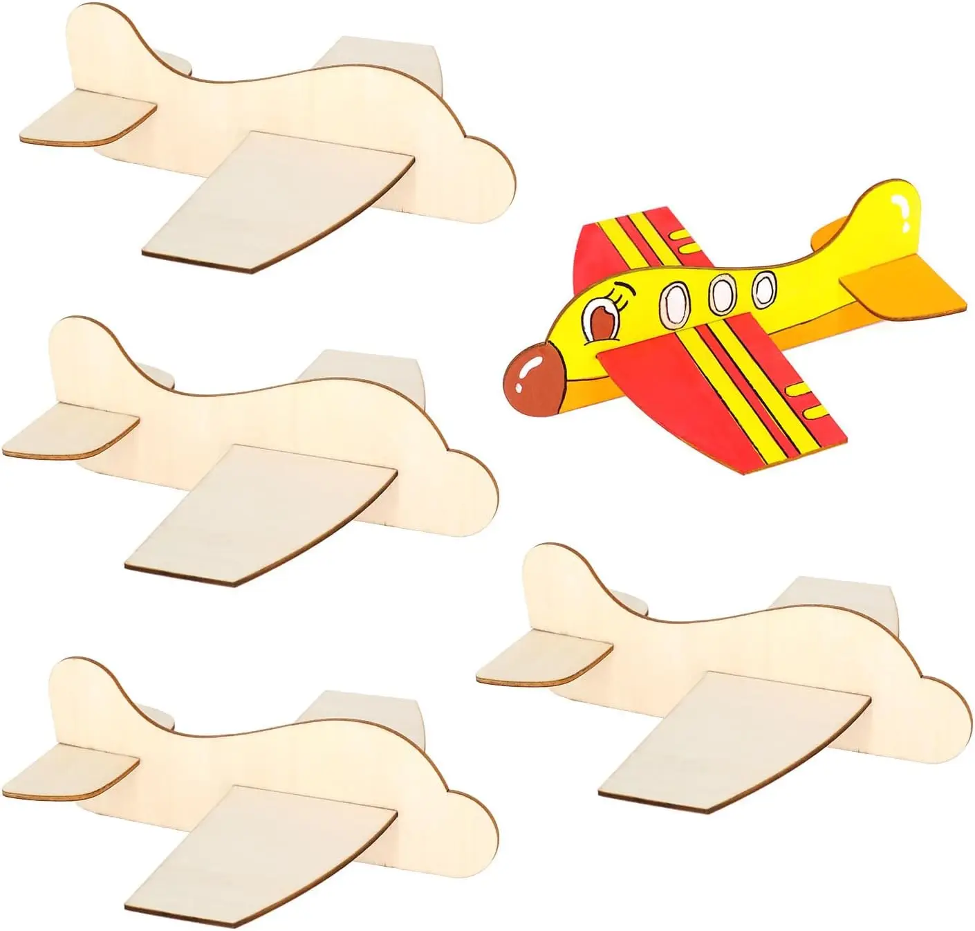 12 Pack Wooden Model Planes Balsa Wood Airplane Craft Kids Airplane Party Supplies DIY Airplane Kit to Paint Handicraft Plane