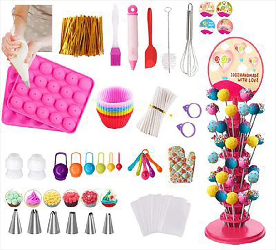 20 Hole Round Silicone Lollipop Mold DIY Children Baking Chocolate Silicone Lollipop Display Stand