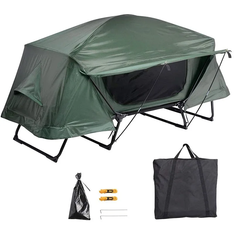 Pop Up Waterproof Off Ground Fishing Canopy Camping Cot Hiking Bed Tent Outdoor