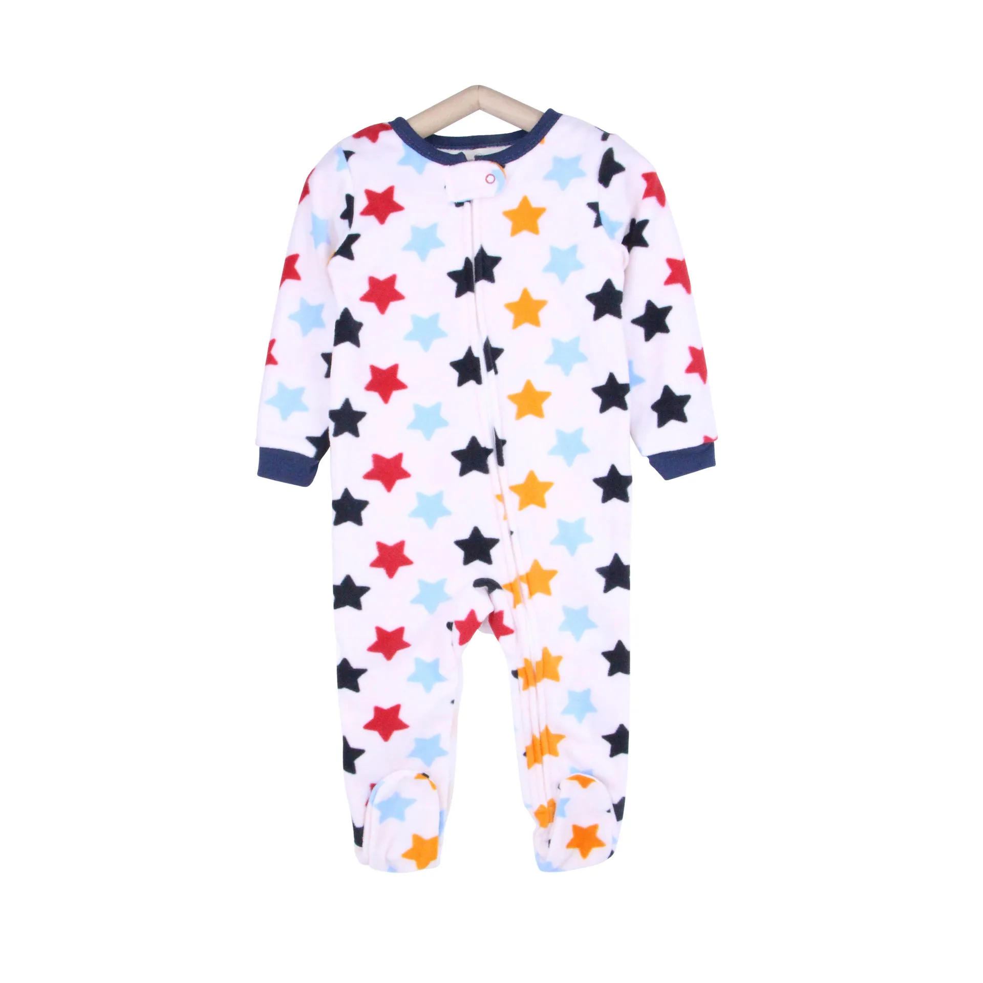 Fleece infant jumpsuit boy girl zipper romper cartoon animal printing pajamas baby clothes wholesale bodysuits