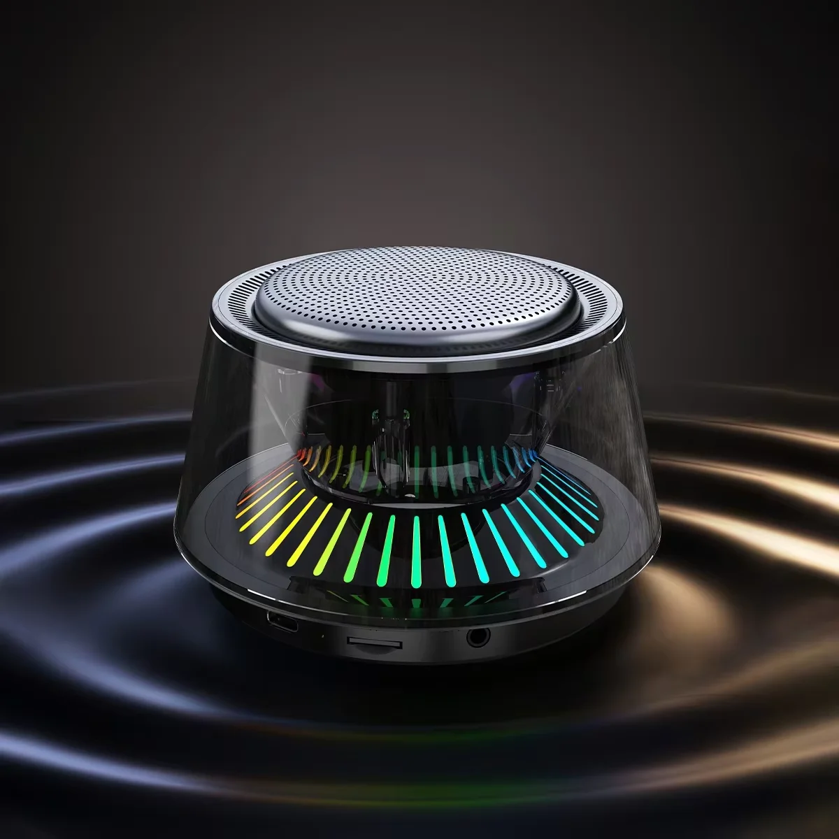 Atmospheric Smart Control Mini Wireless Bluetooth Speaker Waterproof Outdoor Use for Mobile Phones and Audio Players with Light