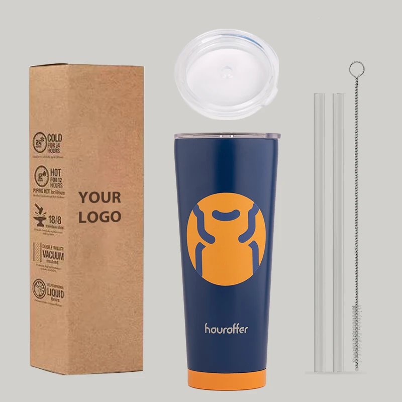 Оптовая продажа вакуумный Акриловый стакан объемом 17 унций из нержавеющей стали соломенный для кальяна