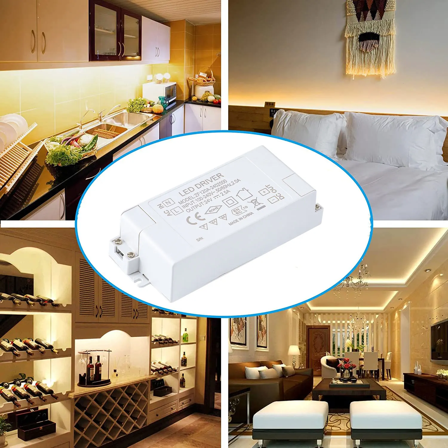 white ultra small thin 50/60HZ constant voltage led driver switching power supply 48v 1.2a 57.6w dc lighting transformer