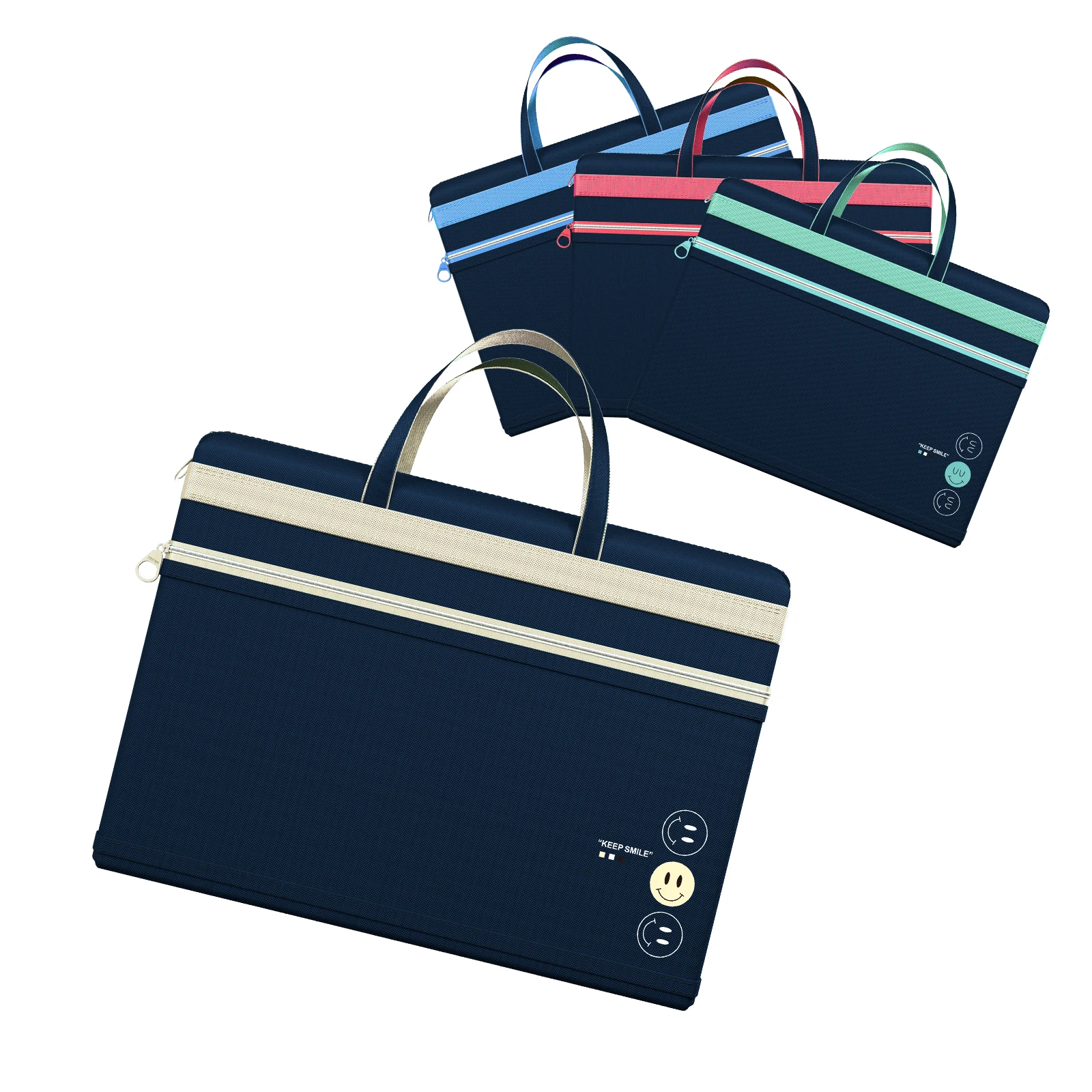 Waterproof Oxford Hand Bag Conference Business Briefcase Document Bag Zipper File Pouch Laptop Bag