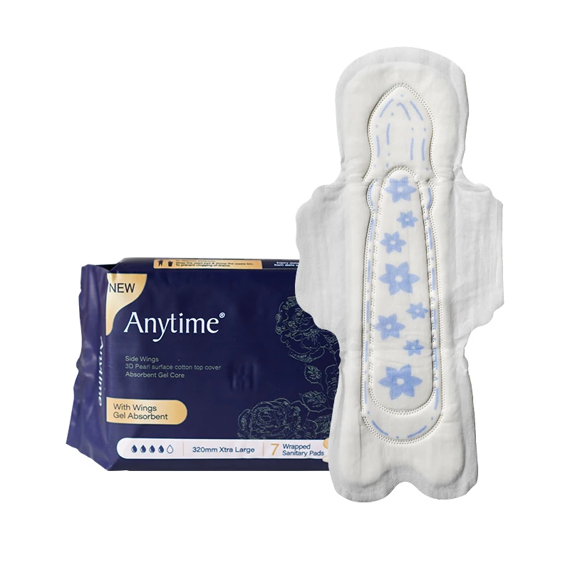 Anytime Soft Non-Woven Surface Topsheet Ultra Thin 245Mm 295Mm 350Mm Women Feminine Sanitary Napkin Long Pads Soft Cotton Pads