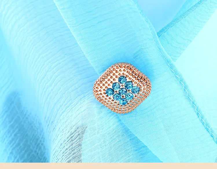 Fashion Scarf silk decoration Gold Rhinestone Crystal Pearls Flower Brooches for Women Wedding Bridal Party Brooch Pins