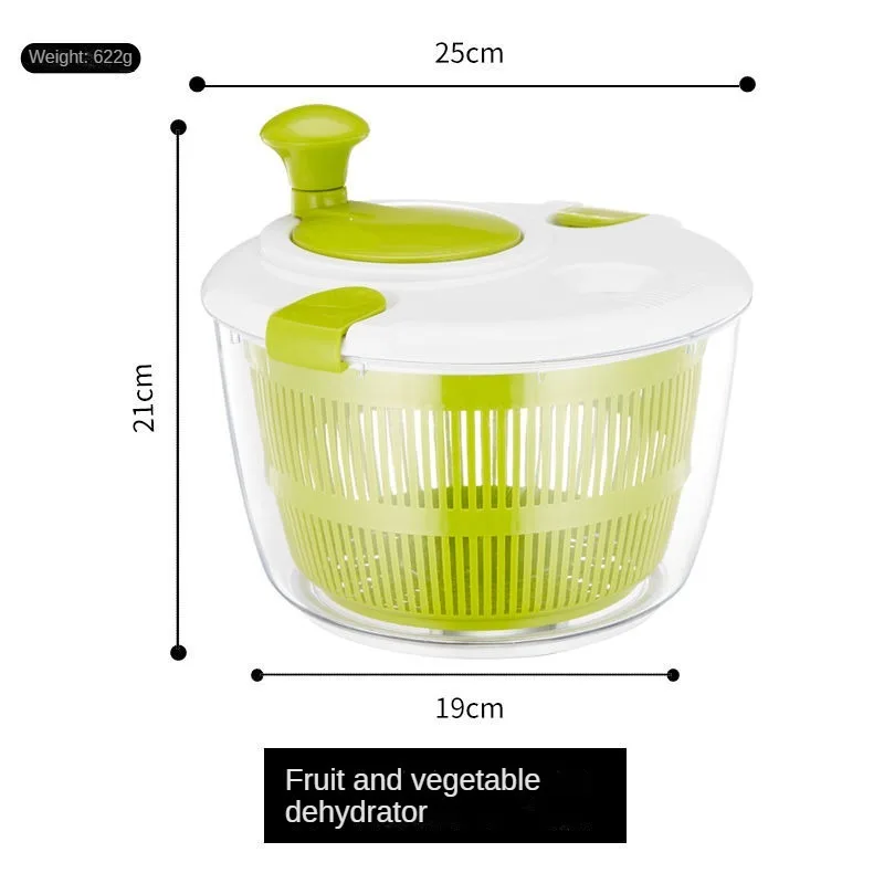 5L Fruit Drain Vegetable Dryer  Large Salad Spinner For Wash dehydrator Household kitchen tools Hand dryer Water dispenser