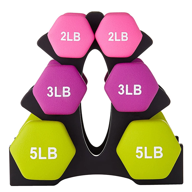 Home Gym Equipment 3pcs Dumbbell Set with Dumbbell Rack