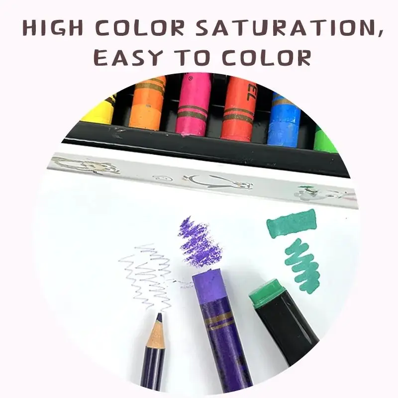 Wholesale 004 64 pieces wooden box art drawing set with watercolor pen and colour pencil for kids