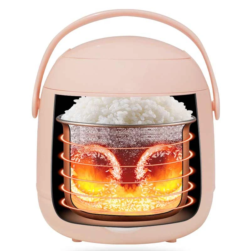 
200W 220V 0.8L Easy taking Portable Electric Mini Rice Cooker Lunch Box 