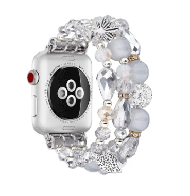 Красивые Украшенные бусинами ремешки для часов Apple Watch серии 5 / 4 / 3 / 2 / 1 с высоким качеством