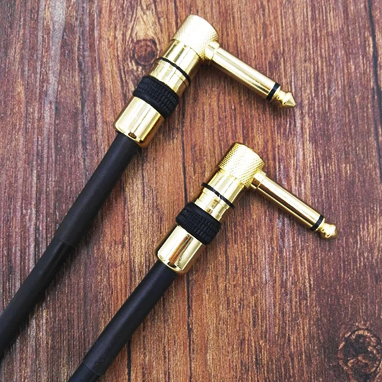Guitar Instrument Cable 20 Foot, 20ft , Right angle  to Right angle 1/4-Inch TS Guitar Cable