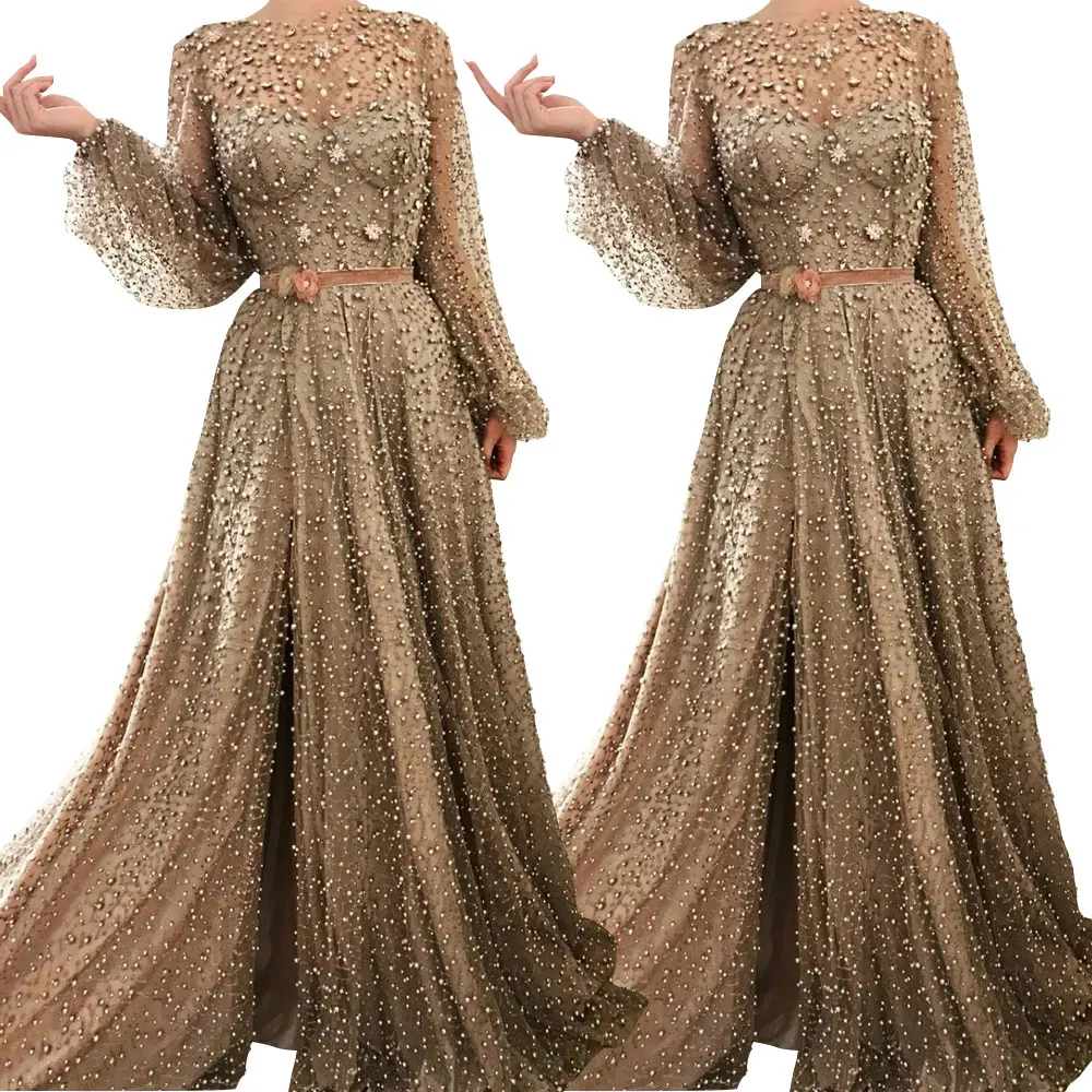Party Evening Gowns Long Sleeve Evening Dress For Fat Women Plus Size Dress