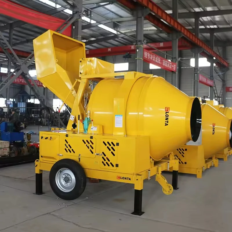 LONTA JZC750DH 750L 5 bags self loading construction hydraulic diesel cement mixer concrete mixer machine betonniere750L