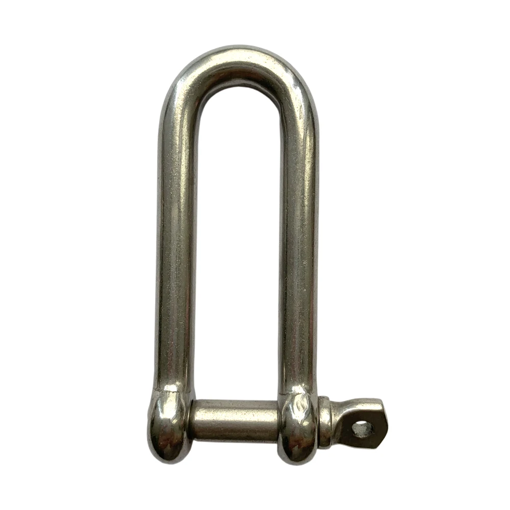 High quality rigging hardware Stainless Steel Long D Shackle with screw pin
