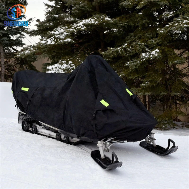 Heavy Duty Oxford Waterproof Sled Ski Cover Trailerable Snowmobile Storage Cover Fits up to 115'-145' Inch Long